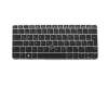 Clavier DE (allemand) noir/argent mat avec rétro-éclairage et mouse stick original pour HP Z230