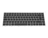 Clavier DE (allemand) noir/argent original pour HP ProBook 645 G4