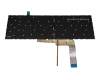 Clavier DE (allemand) noir avec rétro-éclairage (Backlight rouge) original pour MSI GF76 11UCX/11UC/11UCK (MS-17L2)