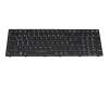 Clavier DE (allemand) noir avec rétro-éclairage (N85) original pour Mifcom SG7 Premium (P970RF) (ID: 10326)