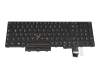 Clavier DE (allemand) noir avec rétro-éclairage et mouse stick original pour Lenovo P15v Gen 2 (21A9/21AA)