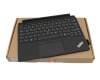 Clavier DE (allemand) noir avec rétro-éclairage et mouse stick original pour Lenovo ThinkPad X12 Detachable Gen 2 (21LK/21LL)