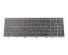 Clavier DE (allemand) noir/gris avec rétro-éclairage et mouse stick (SureView) original pour HP ZBook 15u G5