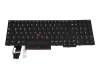 Clavier DE (allemand) noir/noir abattue avec mouse stick original pour Lenovo ThinkPad P15s Gen 2 (20W6/20W7)