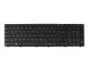 Clavier DE (allemand) noir/noir abattue avec rétro-éclairage (N75) original pour Nexoc S739 (N870HC)