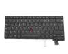Clavier DE (allemand) noir/noir abattue avec rétro-éclairage et pointeur original pour Lenovo ThinkPad Yoga 460 (20EM)