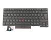 Clavier DE (allemand) noir/noir avec pointeur original pour Lenovo ThinkPad T490 (20N2/20N3)