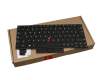 Clavier DE (allemand) noir/noir avec pointeur original pour Lenovo ThinkPad X280 (20KF/20KE)