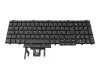 Clavier DE (allemand) noir/noir avec rétro-éclairage et mouse stick original pour Dell Precision 15 (3541)