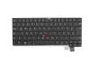 Clavier DE (allemand) noir/noir avec rétro-éclairage et mouse stick original pour Lenovo ThinkPad T470p (20J6/20J7)