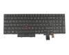Clavier DE (allemand) noir/noir avec rétro-éclairage et mouse stick pour Lenovo ThinkPad P52s (20LB/20LC)