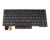 Clavier DE (allemand) noir/noir avec rétro-éclairage et pointeur original pour Lenovo ThinkPad L13 Gen 2 (21AC)