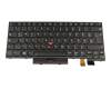 Clavier DE (allemand) noir/noir avec rétro-éclairage et pointeur pour Lenovo ThinkPad A485 (20MU/20MV)