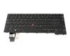 Clavier SG (suisse-allemand) noir/noir avec rétro-éclairage et pointeur original pour Lenovo ThinkPad P14s Gen 4 (21HF/21HG)