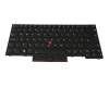 Clavier UK (anglais) noir/noir avec rétro-éclairage et mouse stick original pour Lenovo ThinkPad L390 (20NR/20NS)