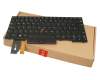 Clavier UK (anglais) noir/noir avec rétro-éclairage et mouse stick original pour Lenovo ThinkPad T495 (20NJ/20NK)