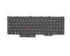 Clavier US (anglais) noir/noir abattue avec pointeur original pour Lenovo ThinkPad P71 (20HK/20HL)