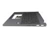 Clavier incl. topcase BE (belge) gris/gris avec rétro-éclairage original pour Lenovo IdeaPad 5x 14Q8X9 (83GH)