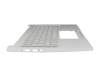 Clavier incl. topcase CH (suisse) argent/argent avec rétro-éclairage original pour Acer Swift 3 (SF313-52G)