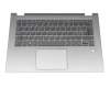 Clavier incl. topcase CH (suisse) gris/argent avec rétro-éclairage original pour Lenovo Flex 6-14IKB (81EM)