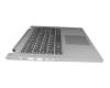 Clavier incl. topcase CH (suisse) gris/argent avec rétro-éclairage original pour Lenovo Flex 6-14IKB (81EM)