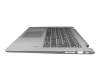 Clavier incl. topcase CH (suisse) gris/argent avec rétro-éclairage original pour Lenovo Flex 6-14IKB (81EM)