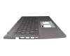 Clavier incl. topcase CH (suisse) gris/gris avec rétro-éclairage original pour Acer Aspire 5 (A515-57G)