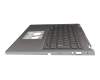 Clavier incl. topcase CH (suisse) gris/gris avec rétro-éclairage original pour Acer Aspire 5 Spin (A5SP14-51MTN)