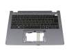 Clavier incl. topcase CH (suisse) noir/anthracite avec rétro-éclairage original pour Acer TravelMate P4 (TMP414-55)