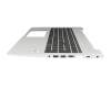 Clavier incl. topcase CH (suisse) noir/argent original pour HP ProBook 450 G6