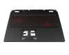 Clavier incl. topcase CH (suisse) noir/noir avec rétro-éclairage original pour Acer Nitro 5 (AN517-55)