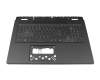 Clavier incl. topcase CH (suisse) noir/transparent/noir avec rétro-éclairage original pour Acer Nitro 17 (AN17-42)