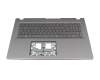 Clavier incl. topcase DE (allemand) anthracite/anthracite avec rétro-éclairage original pour Acer Aspire 17 (A17-51M)