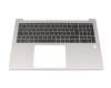 Clavier incl. topcase DE (allemand) anthracite/argent avec rétro-éclairage original pour HP ZBook Fury 16 G9