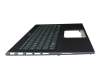 Clavier incl. topcase DE (allemand) anthracite/gris avec rétro-éclairage original pour Asus ZenBook Pro 15 UM535QE