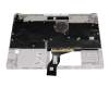 Clavier incl. topcase DE (allemand) argent/argent (Fingerprint) original pour HP 15s-fq0000