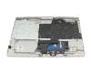 Clavier incl. topcase DE (allemand) argent/argent (PTP) original pour HP 17-by4000
