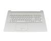 Clavier incl. topcase DE (allemand) argent/argent (PTP) original pour HP 17-ca2000
