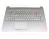 Clavier incl. topcase DE (allemand) argent/argent (PTP/DVD) pour HP 17-ca3000