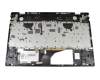 Clavier incl. topcase DE (allemand) argent/argent avec rétro-éclairage (Carte graphique GTX) original pour HP Pavilion 15-cs1400