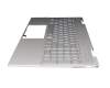 Clavier incl. topcase DE (allemand) argent/argent avec rétro-éclairage (DSC Grafik) original pour HP Envy x360 15-ed0000