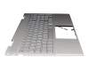 Clavier incl. topcase DE (allemand) argent/argent avec rétro-éclairage (DSC Grafik) original pour HP Envy x360 15-ed0000