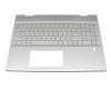 Clavier incl. topcase DE (allemand) argent/argent avec rétro-éclairage (UMA) original pour HP Envy 15-dr0100