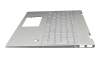Clavier incl. topcase DE (allemand) argent/argent avec rétro-éclairage (UMA) original pour HP Envy 15-dr0400