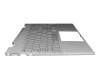 Clavier incl. topcase DE (allemand) argent/argent avec rétro-éclairage (UMA) original pour HP Envy x360 15-ed0000