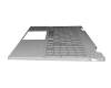 Clavier incl. topcase DE (allemand) argent/argent avec rétro-éclairage (UMA) original pour HP Envy x360 15-ed0000