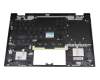 Clavier incl. topcase DE (allemand) argent/argent avec rétro-éclairage Empreinte digitale / Rétroéclairage original pour HP Pavilion x360 14-dw1000