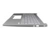 Clavier incl. topcase DE (allemand) argent/argent avec rétro-éclairage original pour Acer Swift 3 (SF313-52G)