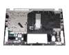 Clavier incl. topcase DE (allemand) argent/argent avec rétro-éclairage original pour Acer Swift 3 (SF314-43)