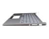 Clavier incl. topcase DE (allemand) argent/argent avec rétro-éclairage original pour Asus VivoBook 14 F403FA